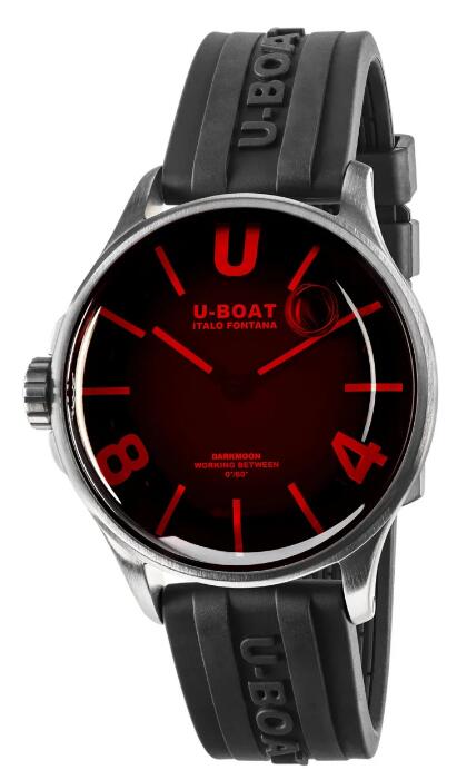 Review Replica U-BOAT Darkmoon 40 SS Red Glass 9305 watch